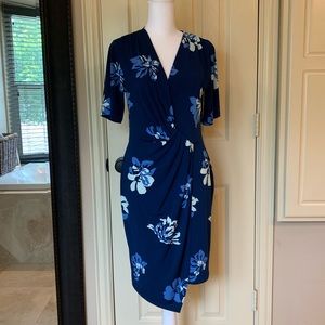 Banana Factory Flower Print Wrap Dress Size SP
